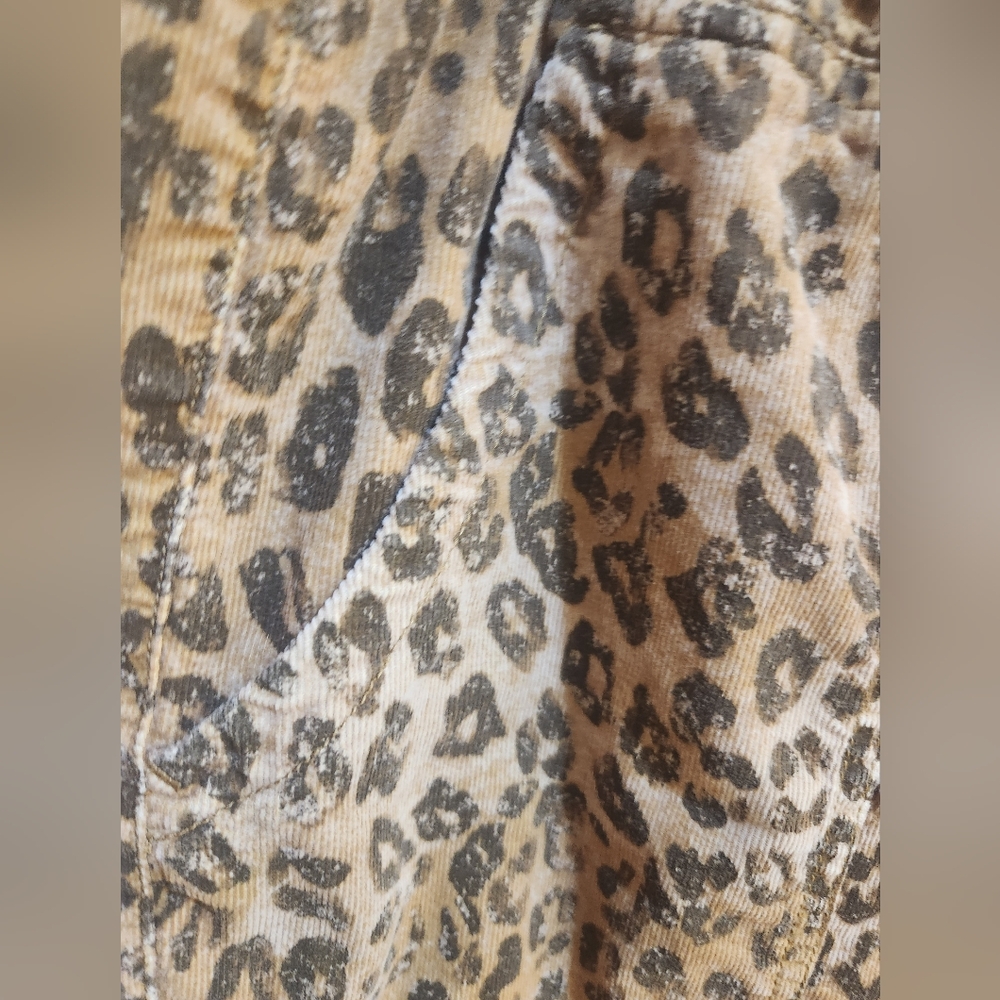 Anthropologie Pilcro The Cottage Corduroy Leopard Print Women's Pants Joggers M - Picture 8 of 10